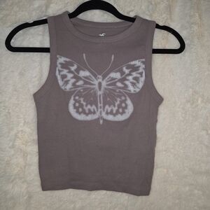 Hollister Mauve Ribbed Top